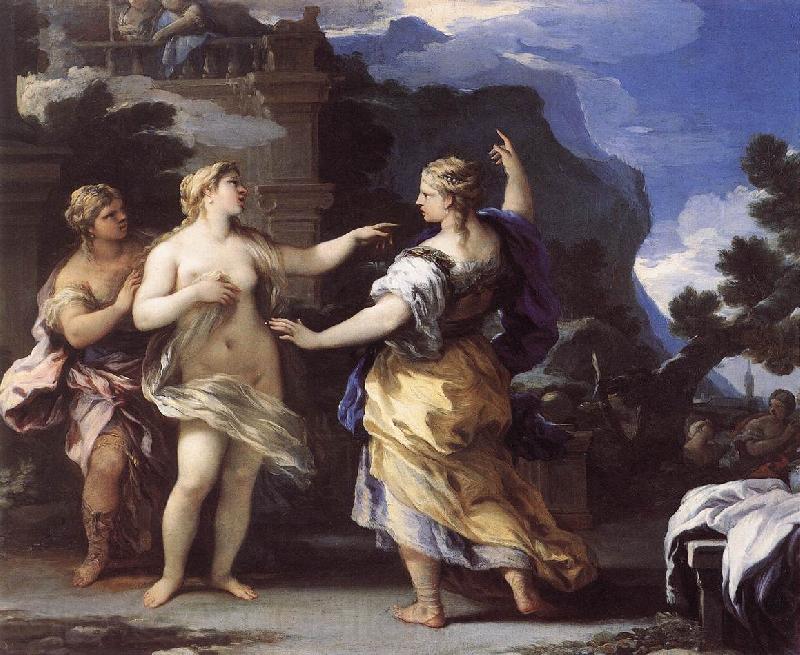 GIORDANO, Luca Venus Punishing Psyche with a Task  dfh Spain oil painting art